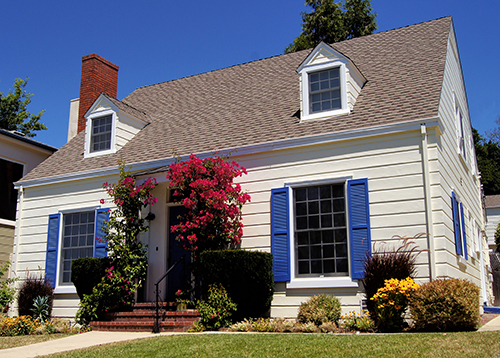 This is a Cape Cod Revival home in Martinez, CA.